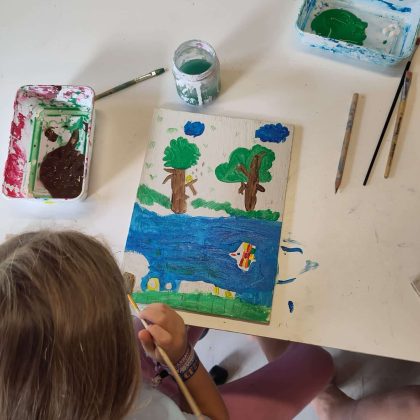 peinture avec les enfants